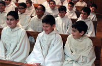 Elección del Obispillo en la Escolanía del Valle de los Caídos