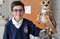 Exposición de aves rapaces en la Escolanía